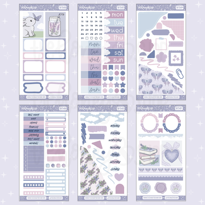 Lavender Dreams | 8 Page Weekly Sticker Kit | Choose Your Skin Tone!