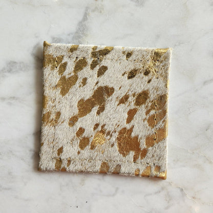 Leather Gold Acid Coaster