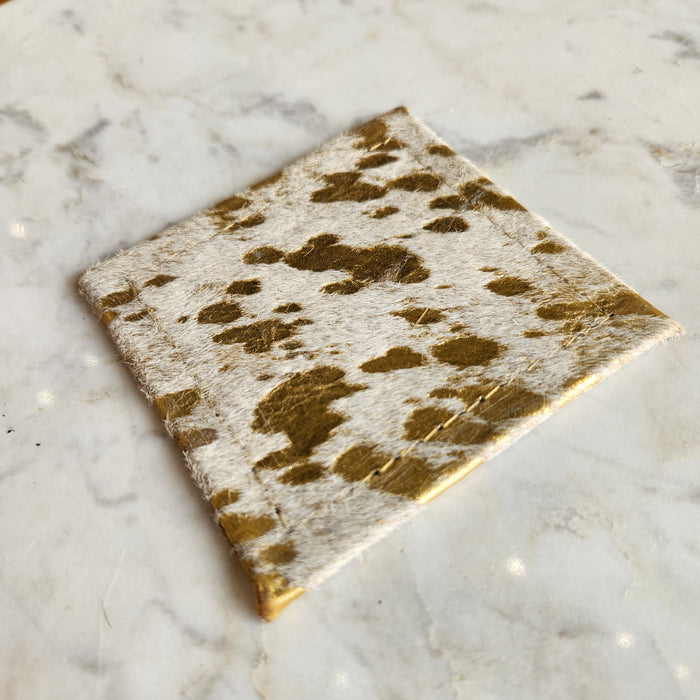 Leather Gold Acid Coaster
