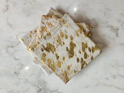 Leather Gold Acid Coaster