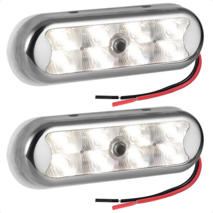 LED Bimini Top Light, Warm White, Surface-Mount Push On/Off Switch, 12V, 2-Pack