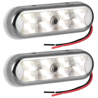 LED Bimini Top Light, Warm White, Surface-Mount Push On/Off Switch, 12V, 2-Pack