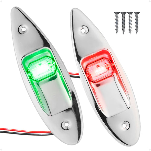 LED Navigation Side Lights, Vertical Flush Mount, 12V DC - 2NM - FO3840 - Five Oceans