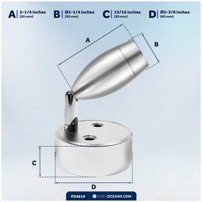 LED Reading Light with USB-C Port, Touch Dimmer, Warm White & Red, Aluminum Housing, 200 LM, 10-28V DC