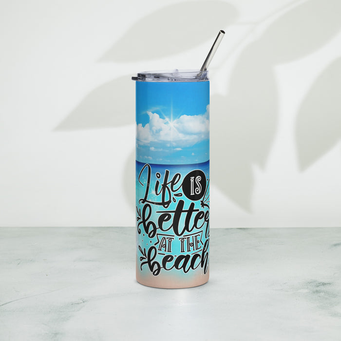 Life Is Better At The Beach Stainless steel tumbler