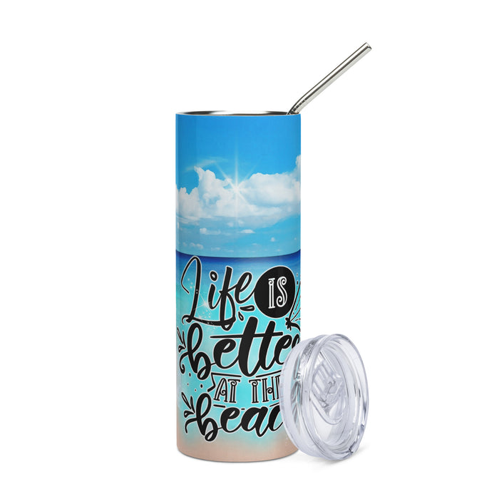Life Is Better At The Beach Stainless steel tumbler
