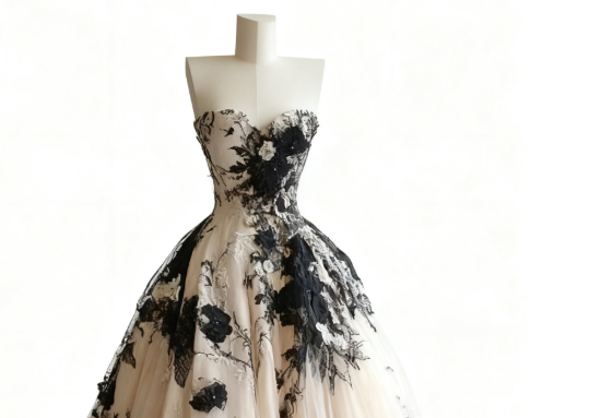Light Champagne A-line Sweetheart Neckline Tulle Applique Wedding Dress, Vintage Long Evening Gown