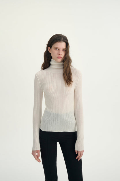 Lightweight cashmere turtleneck