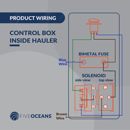 Line Hauler Pot/Trap Puller Replacement Up/Down Rocker Switch