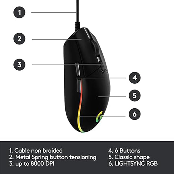 Logitech G102 LIGHTSYNC RGB Gaming Mouse
