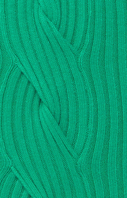 Lula Cut Out Knit Dress - Green - JAUS