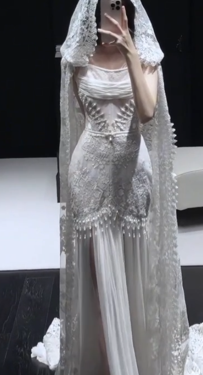 Luxury Straps Sheath Long Wedding Dresses Chiffon Lace White Bridal Gowns Sleeveless Bridal Dresses