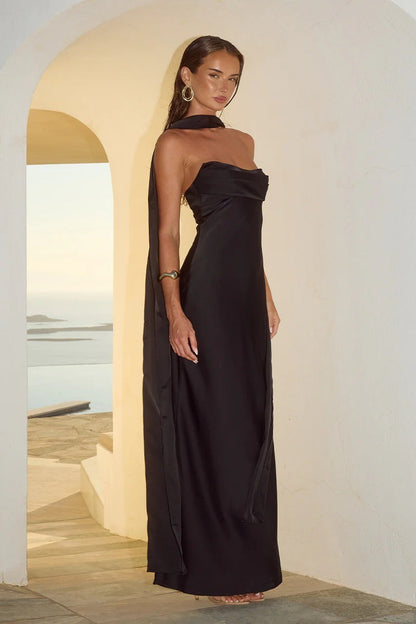 Madeleine Strapless Maxi Dress - Noir