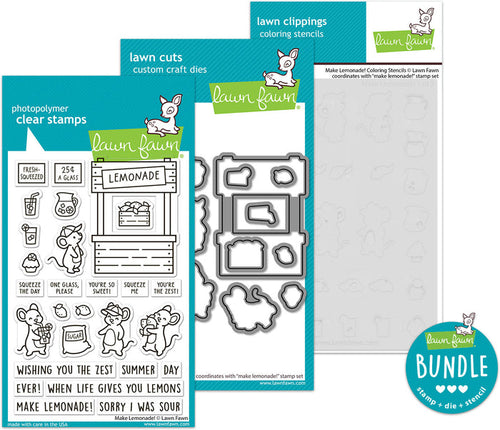 make lemonade! (stamp+die+coloring stencil bundle)