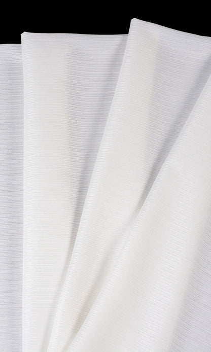 Striped Sheer Curtains (Chiffon White) Extra Long Short Wide