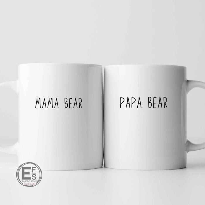 Mama Bear Papa Bear Coffee Mug 11 oz
