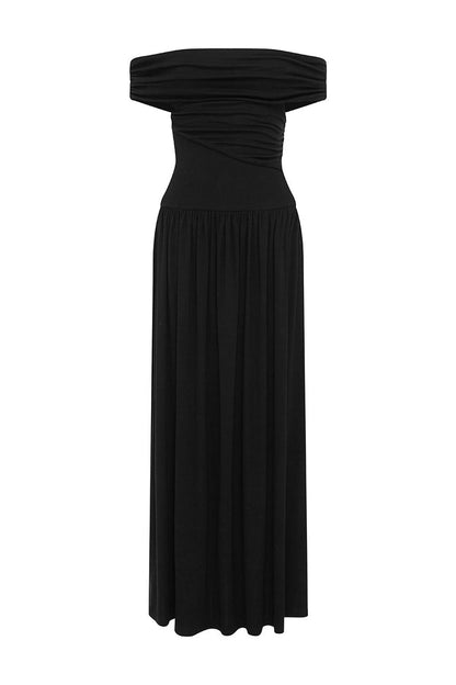 Manalla Maxi Dress - Black - SHOPJAUS - JAUS