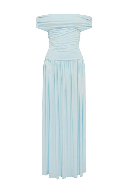 Manalla Maxi Dress - Sky Blue - SHOPJAUS - JAUS