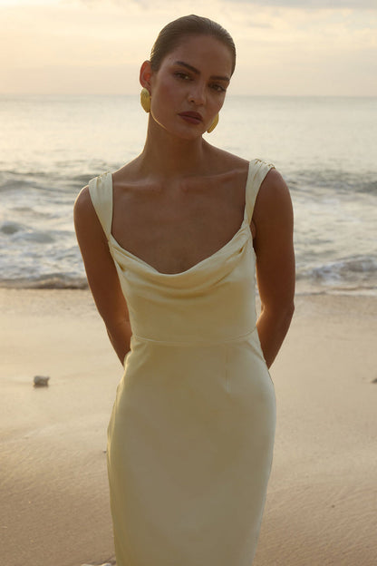 Margo Maxi Dress - Lemon - SHOPJAUS - JAUS