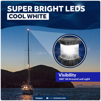 Masthead LED Anchor Navigation Light,  12V DC - 2NM - FO4683 - Five Oceans