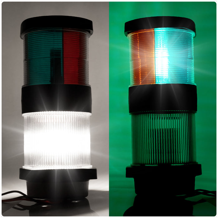 Masthead LED Tri-Color / Anchor Navigation Light, 12V DC - 2NM - FO4625 - Five Oceans