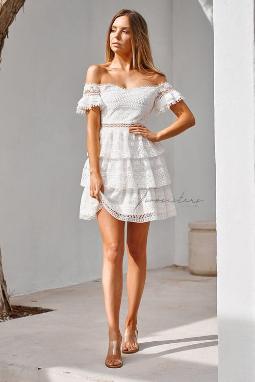 Melinda Dress - White - SHOPJAUS - JAUS