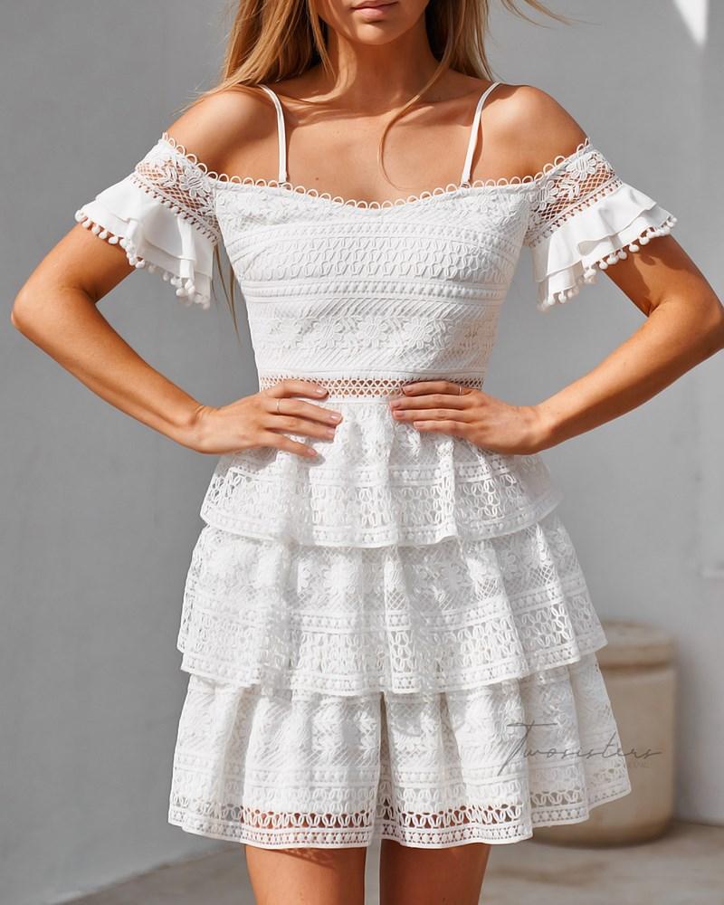 Melinda Dress - White - SHOPJAUS - JAUS