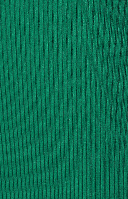 Merino One Shoulder Knit Dress - Emerald - JAUS