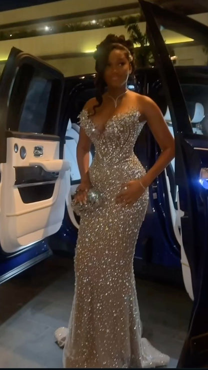 Mermaid Long Prom Dress Elegant Evening Party Dress