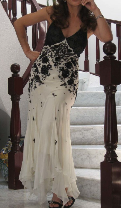 Mermaid Spaghetti Strap Chiffon Applique Long Prom Dresses Temperament Party Dresses