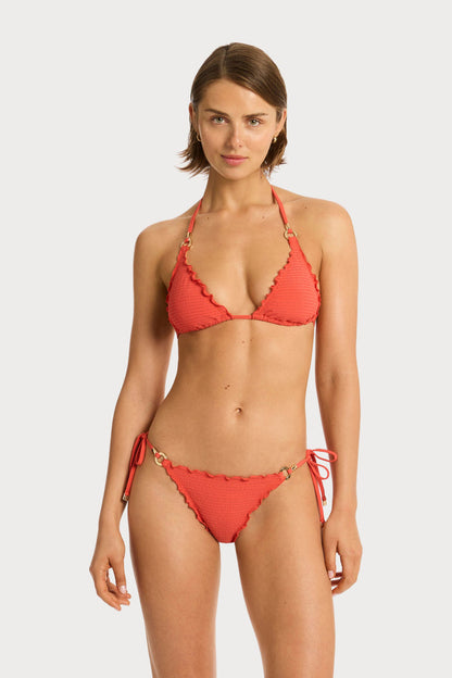 Messina Tie Side Bikini Bottom in Flame