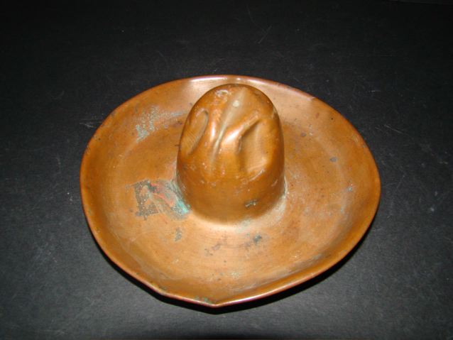 Mexican Hand Hammered Sombrero Ashtray