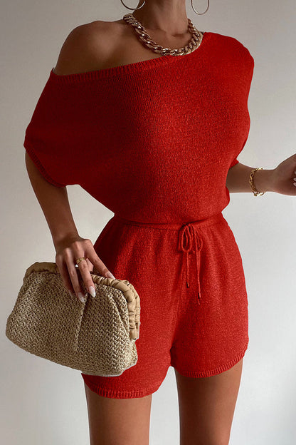 Miami Knit Romper - Red - SHOPJAUS - JAUS