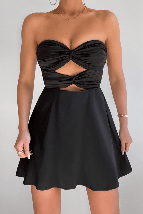 Micha Mini Dress - Black - JAUS