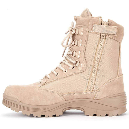 view of mil-tec side zip desert boots