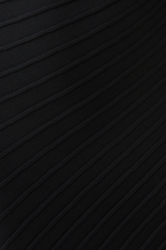 Milasandra Pleated Knit Dress - Black