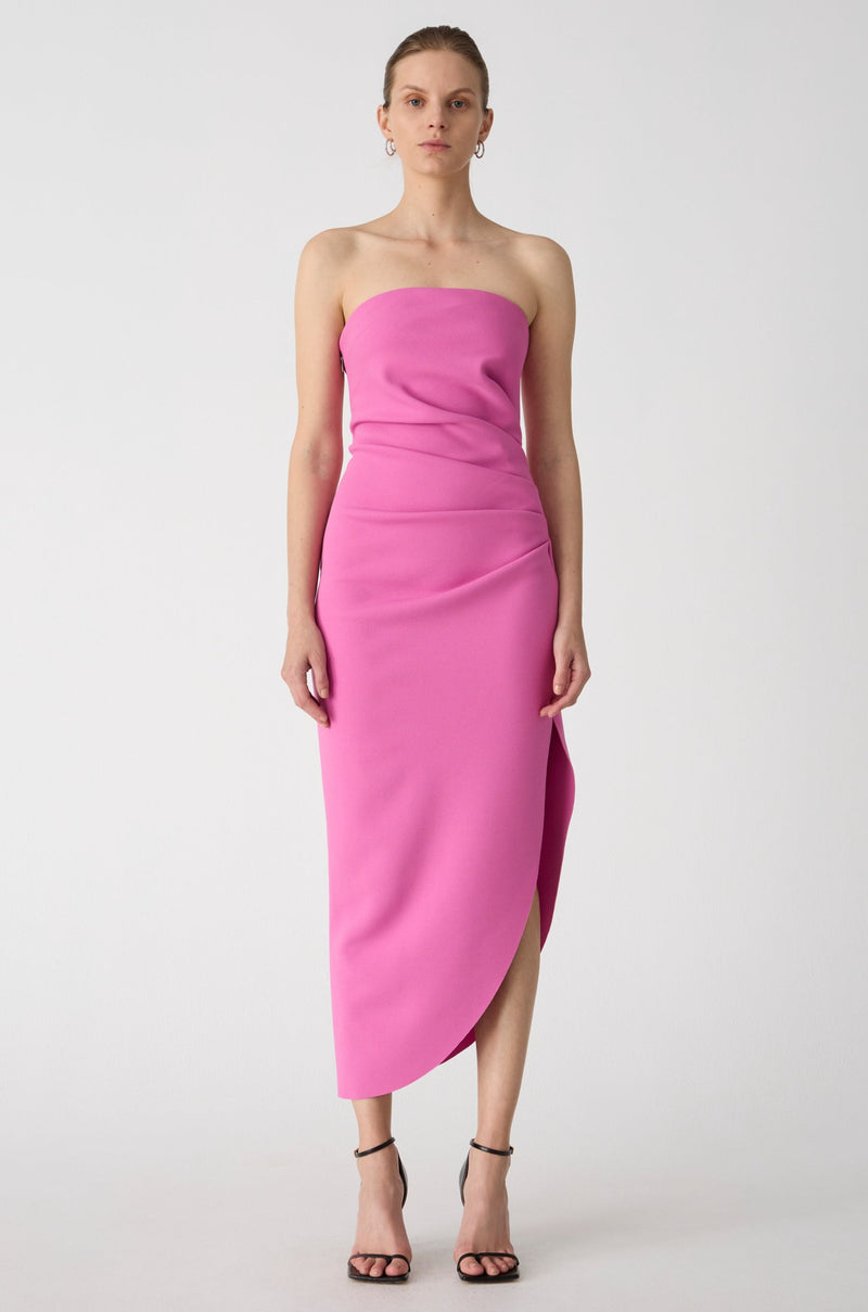 Misha Audrina Crepe Midi Dress - Purple Rose - SHOPJAUS - JAUS