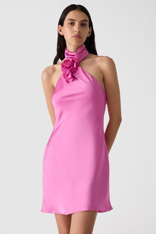 Misha Sterling Satin Mini Dress - Purple Rose - SHOPJAUS - JAUS