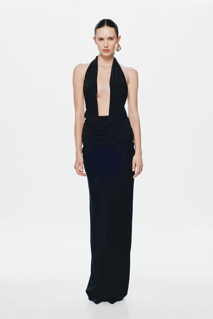 Misha Vanessa Jersey Maxi Dress - Black