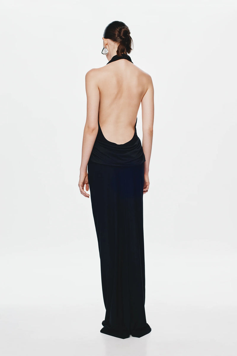 Misha Vanessa Jersey Maxi Dress - Black