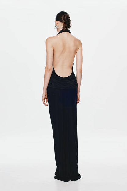 Misha Vanessa Jersey Maxi Dress - Black