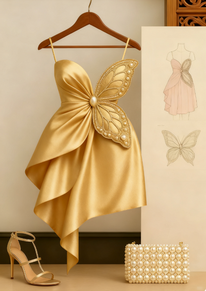 Modest Pink Sheath Formal Dress Spaghetti Strap Party Dress Birthday Dress Satin Short Homecoming Dresses