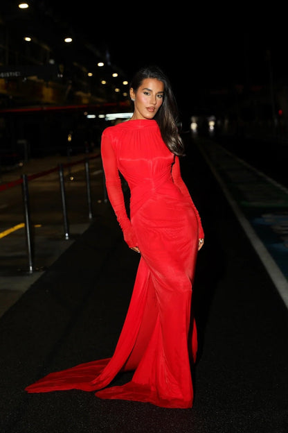 Monaco Gown - Cherry Red