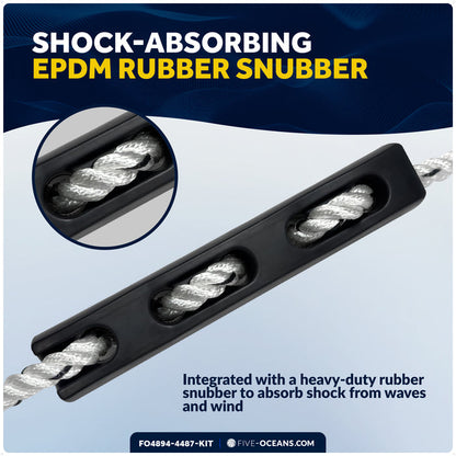 Mooring Snubber Docking Kit, 9/16" x 20' Dock Lines, 4-Pack - FO4894-4487-KIT - Five Oceans