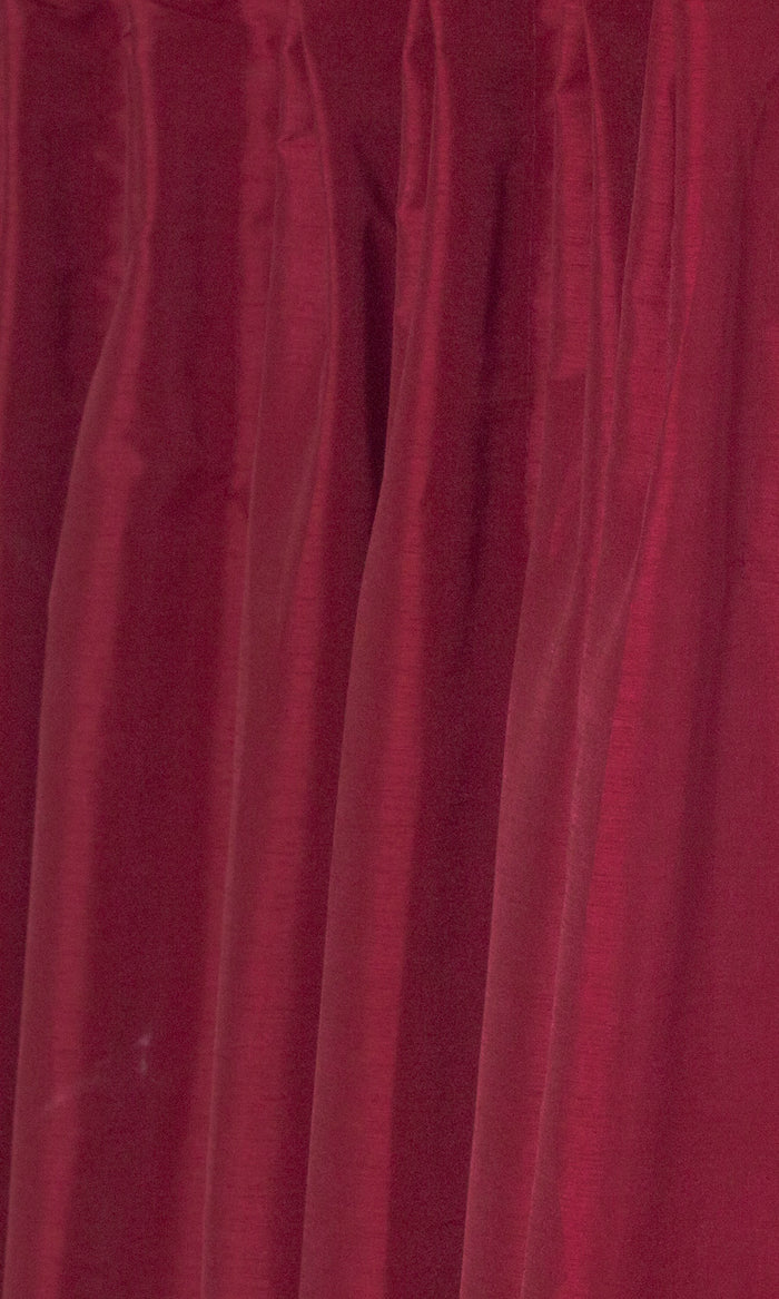 Faux Silk Window Treatments Fabric By the Metre (Red/ Orange)