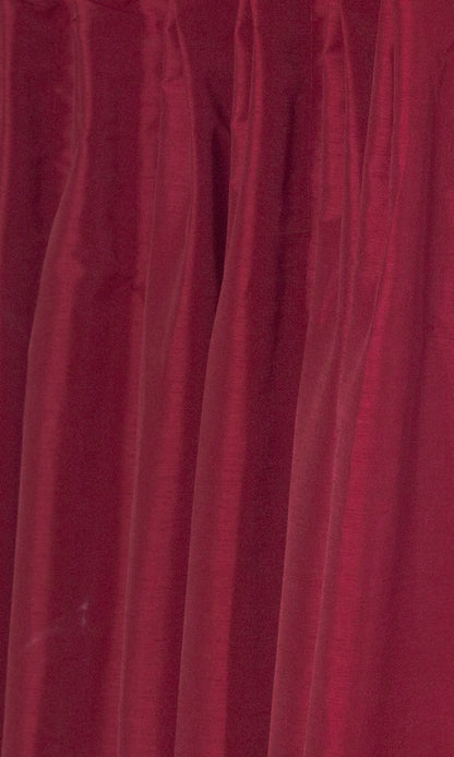 Faux Silk Window Treatments Fabric By the Metre (Red/ Orange)