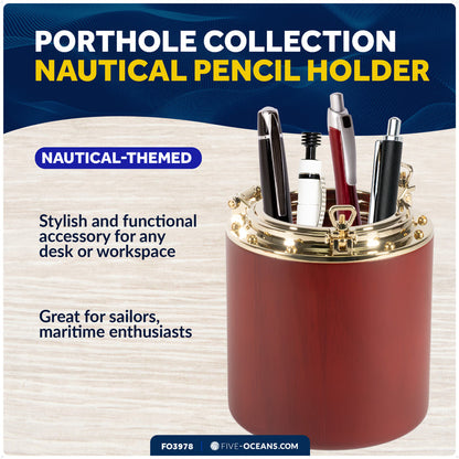 Nautical Porthole Collection Pencil Holder - FO3978 - Five Oceans