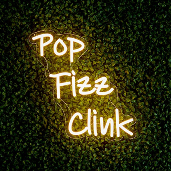 Neon Wall Sign - Pop Fizz Clink