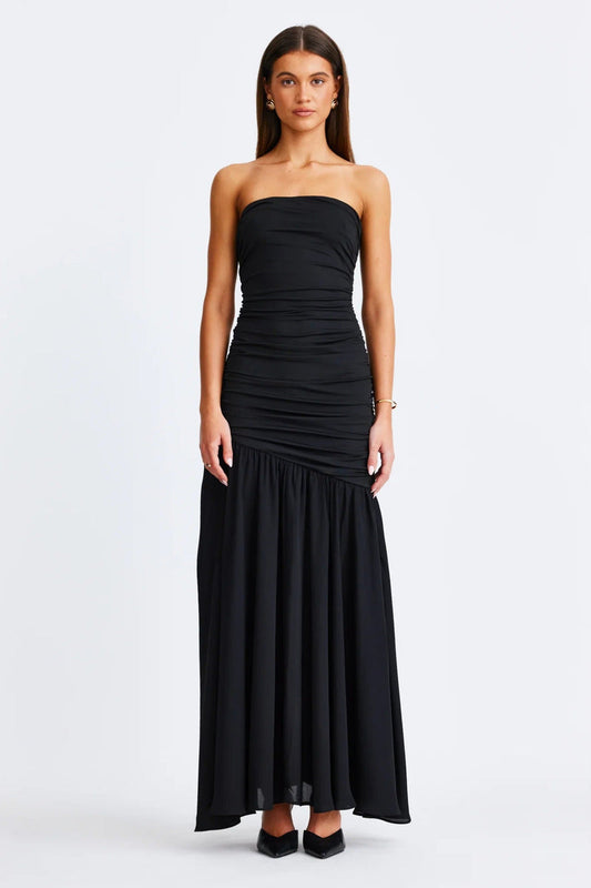 Neve Strapless Maxi Dress - Black