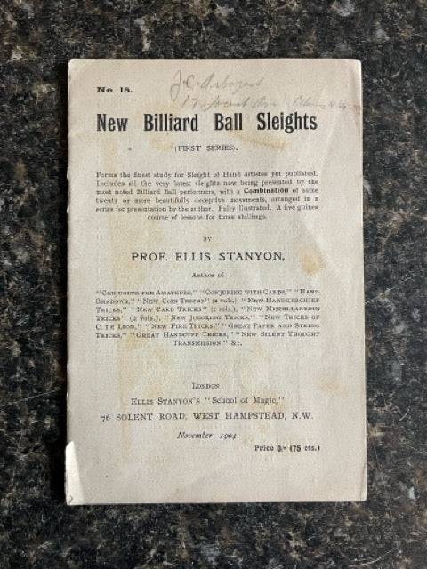 New Billiard Ball Sleights #15 - Ellis Stanyon's School of Magic